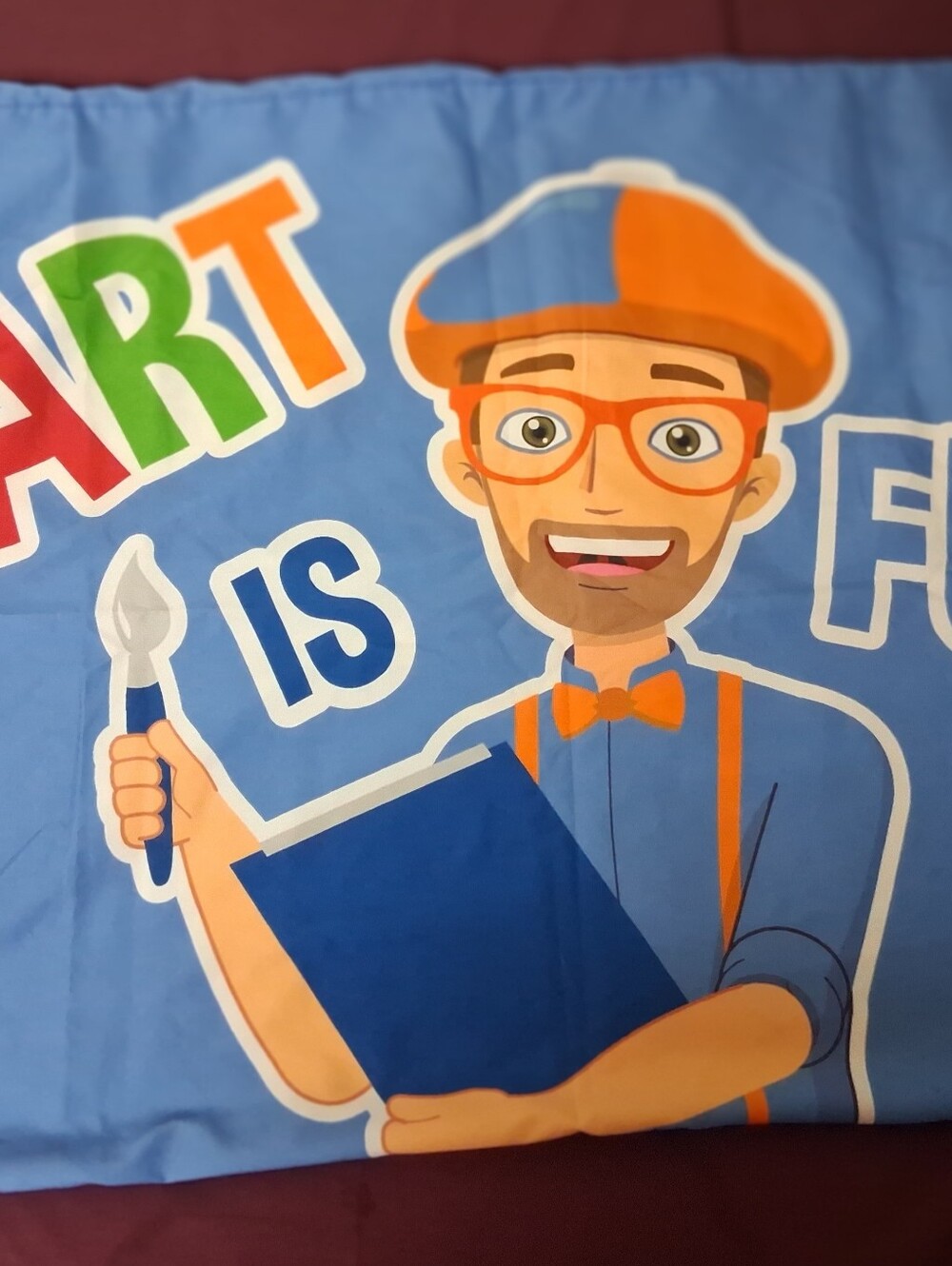 Blippi Art Is Fun Standard Size Pillowcase